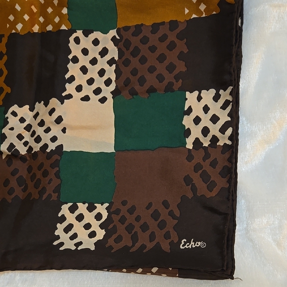 Echo Brand Patchwork Design Scarf. 45 Inches X 15… - image 2